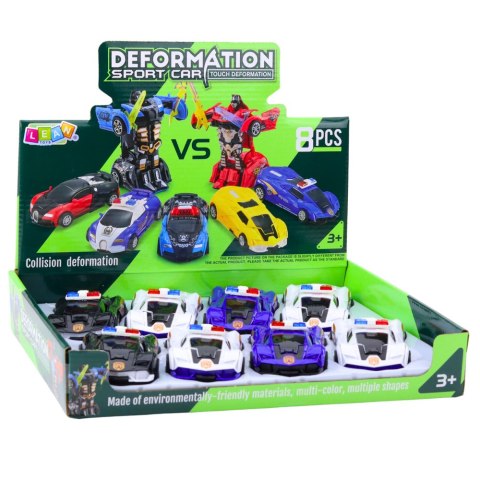 Auto Robot 2w1 Sportowy Samochód Policyjny Napęd Mix Auto Robot 2w1 Sportowy Samochód Policyjny Napęd Mix