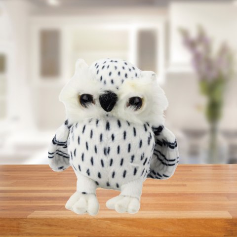 Pluszowa Mała Sowa Maskotka Przytulanka Biała Czarne Cętki 15cm Pluszowa Mała Sowa Maskotka Przytulanka Biała Czarne Cętki 15cm