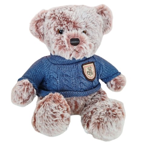 Pluszowa Maskotka Przytulanka Miś Szary Niebieski Sweterek 21cm Pluszowa Maskotka Przytulanka Miś Szary Niebieski Sweterek 21cm