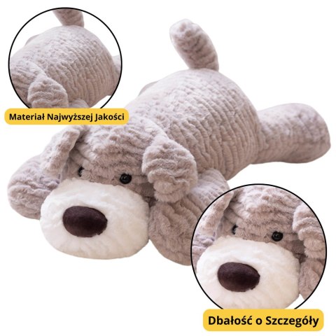 Pluszowa Maskotka Przytulanka Piesek Jasnoszary 30cm Pluszowa Maskotka Przytulanka Piesek Jasnoszary 30cm