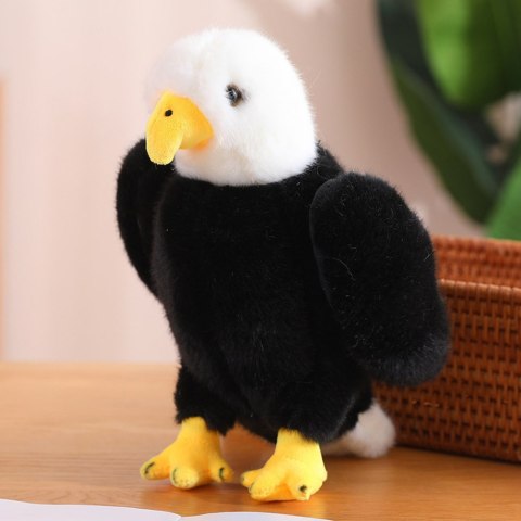 Pluszowy Orzeł Ptak Pluszak Maskotka Przytulanka Czarno Biały 25cm Pluszowy Orzeł Ptak Pluszak Maskotka Przytulanka Czarno Biały 25cm