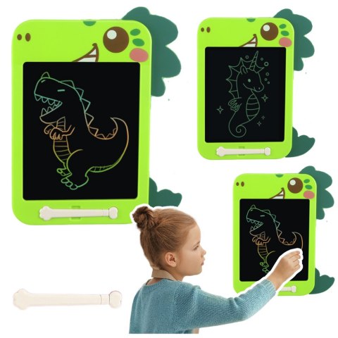 Znikopis Tablica Do Rysowania Pisania LCD Rysik Dinozaur Zielony Znikopis Tablica Do Rysowania Pisania LCD Rysik Dinozaur Zielony