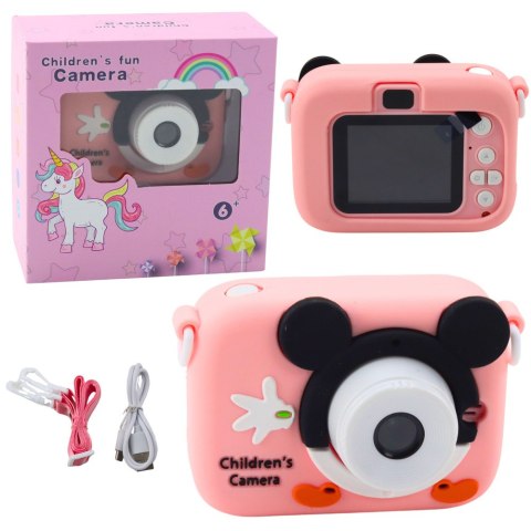 APARAT CYFROWY KAMERA DLA DZIECI MYSZKA RÓŻOWY 48MPX HD 1080P ZOOM 8X APARAT CYFROWY KAMERA DLA DZIECI MYSZKA RÓŻOWY 48MPX HD 1080P ZOOM 8X