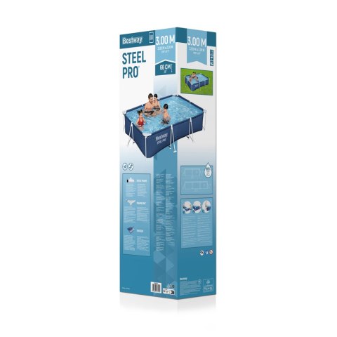 BASEN OGRODOWY STELAŻOWY RODZINNY 300X201X66CM BESTWAY POJEMNOŚĆ 3300L BASEN OGRODOWY STELAŻOWY RODZINNY 300X201X66CM BESTWAY POJEMNOŚĆ 3300L