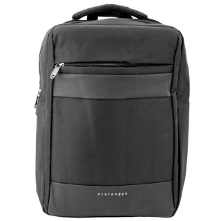 Plecak Miejski Biznesowy USB Przegroda Środkowa Czarny 14L 40cm