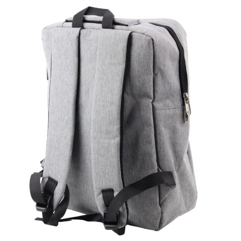 Plecak Miejski Biznesowy USB Przegroda Środkowa Szary 14L 40cm Plecak Miejski Biznesowy USB Przegroda Środkowa Szary 14L 40cm