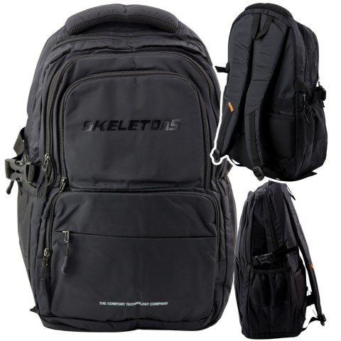 Plecak Miejski Funkcjonalny 9 Kieszeni Czarny 35L 48cm Plecak Miejski Funkcjonalny 9 Kieszeni Czarny 35L 48cm