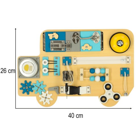TABLICA MANIPULACYJNA SENSORYCZNA EDUKACYJNA DLA DZIECI BUSO LULILO 40CM TABLICA MANIPULACYJNA SENSORYCZNA EDUKACYJNA DLA DZIECI BUSO LULILO 40CM