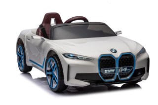 AUTO NA AKUMULATOR DLA DZIECKA BMW I4 4X4 PILOT SKÓRA EVA LED MP3 BLUETOOTH