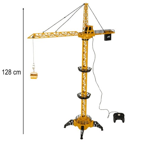 DUŻY DŹWIG ŻURAW ZDALNIE STEROWANY 128CM DO ZBUDOWANIA ŚWIATŁA DŹWIĘKI PILOT DUŻY DŹWIG ŻURAW ZDALNIE STEROWANY 128CM DO ZBUDOWANIA ŚWIATŁA DŹWIĘKI PILOT