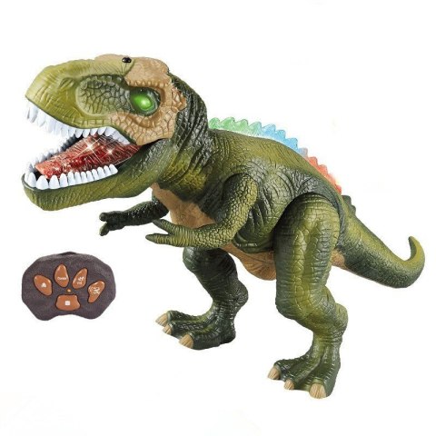 DINOZAUR ZDALNIE STEROWANY T-REX RC ŚWIATŁA LED DŹWIĘKI RUSZA GŁOWĄ CHODZI