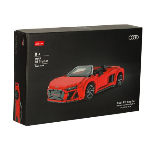 KLOCKI KONSTRUKCYJNE RASTAR SAMOCHÓD AUTO RC AUDI R8 SPYDER ZESTAW 1440 EL. PILOT