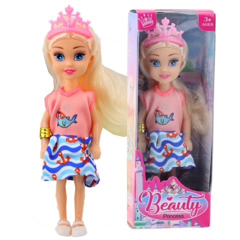 Mini Laleczka Księżniczka Z Koroną Kolorowa Sukienka 14cm Mix Mini Laleczka Księżniczka Z Koroną Kolorowa Sukienka 14cm Mix