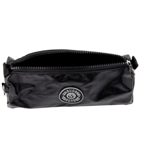 Piórnik Szkolny Organizer Jednokomorowy Czarny 21,5cm Piórnik Szkolny Organizer Jednokomorowy Czarny 21,5cm