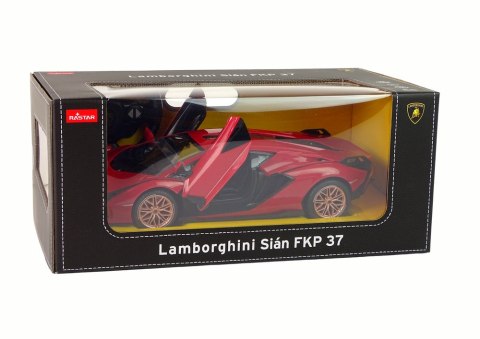 Auto R/C Lamborghini Sian FKP 37 Rastar 1:14 Czerwone Na Pilota Auto R/C Lamborghini Sian FKP 37 Rastar 1:14 Czerwone Na Pilota