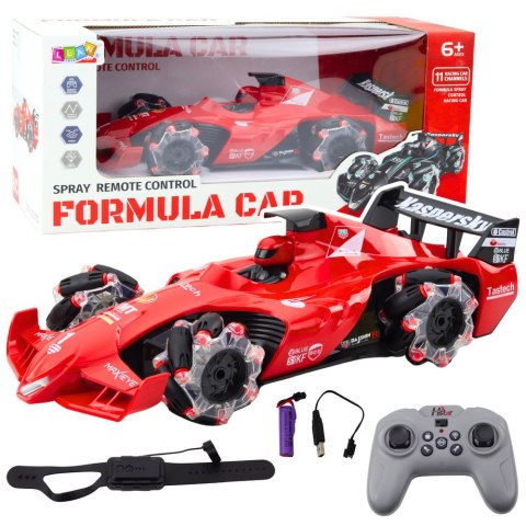 Auto Sportowe Wyścigówka Zdalnie Sterowana RC Efekt Dymu 2.4G Czerwona Auto Sportowe Wyścigówka Zdalnie Sterowana RC Efekt Dymu 2.4G Czerwona