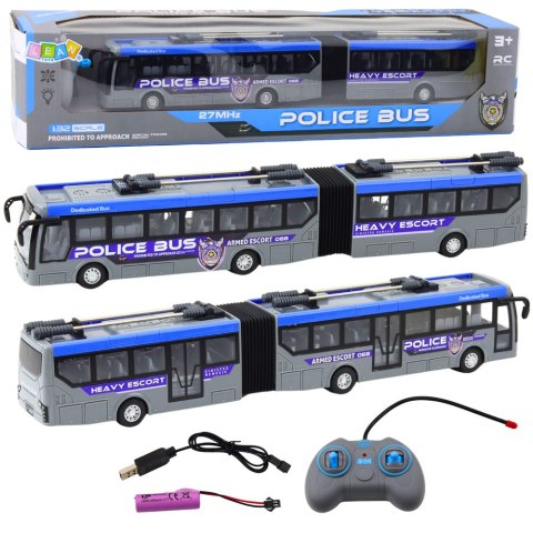 AUTOBUS ZDALNIE STEROWANY PRZEGUBOWY POLICJA RC 1:32 LED PILOT AKUMULATOR AUTOBUS ZDALNIE STEROWANY PRZEGUBOWY POLICJA RC 1:32 LED PILOT AKUMULATOR