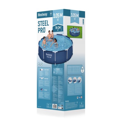 BASEN OGRODOWY STALAŻOWY OKRĄGŁY ZESTAW Z POMPĄ FILTR 305X76CM BESTWAY 56679 BASEN OGRODOWY STALAŻOWY OKRĄGŁY ZESTAW Z POMPĄ FILTR 305X76CM BESTWAY 56679