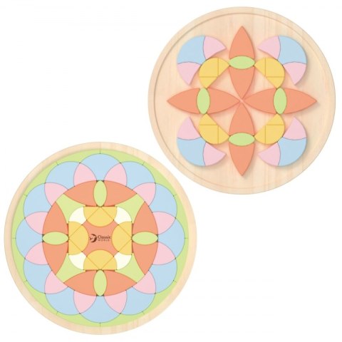 CLASSIC WORLD Pastelowa Mandala Układanka Montessori Mozaika Kwiaty CLASSIC WORLD Pastelowa Mandala Układanka Montessori Mozaika Kwiaty