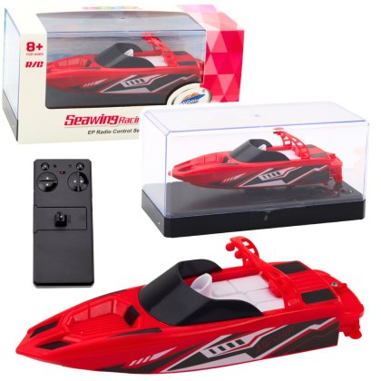 MINI ŁÓDŹ ZDALNIE STEROWANA MOTORÓWKA RC 15CM PODWÓJNY SILNIK PILOT 2.4GHZ