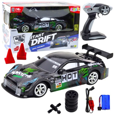 SAMOCHÓD ZDALNIE STEROWANY WYŚCIGOWE AUTO RC DRIFT 1:16 30KM/H LED PILOT 2.4G AKUMULATOR SAMOCHÓD ZDALNIE STEROWANY WYŚCIGOWE AUTO RC DRIFT 1:16 30KM/H LED PILOT 2.4G AKUMULATOR