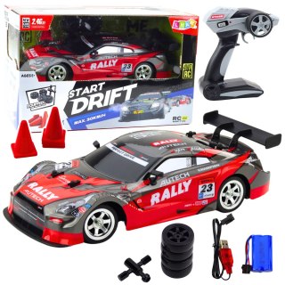 SAMOCHÓD ZDALNIE STEROWANY WYŚCIGOWE AUTO RC DRIFT 1:16 30KM/H LED PILOT 2.4G AKUMULATOR