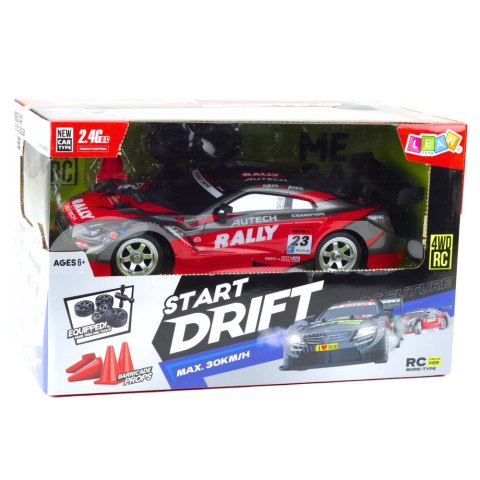 SAMOCHÓD ZDALNIE STEROWANY WYŚCIGOWE AUTO RC DRIFT 1:16 30KM/H LED PILOT 2.4G AKUMULATOR