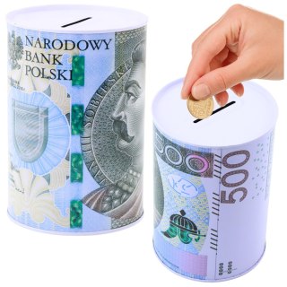 Skarbonka Metalowa Dla Dzieci Banknot 500 Złotych 15 x 10,5cm