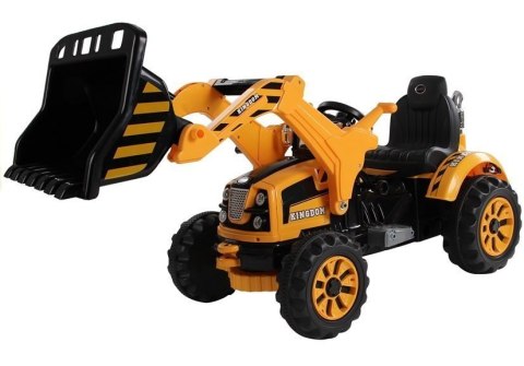 TRAKTOR Z ŁYŻKĄ KOPARKA NA AKUMULATOR DLA DZIECKA 3-6LAT 2SILNIKI 45W 6KM/H