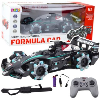 SAMOCHÓD ZDALNIE STEROWANY AUTO RC WYŚCIGÓWKA FORMUŁA ROLKI LED DYM PILOT AKUMULATOR