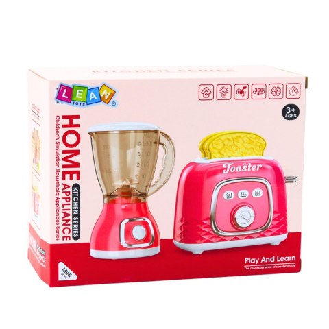 Zestaw Urządzeń Kuchennych Toster Blender Światła Dźwięki Różowy Zestaw Urządzeń Kuchennych Toster Blender Światła Dźwięki Różowy