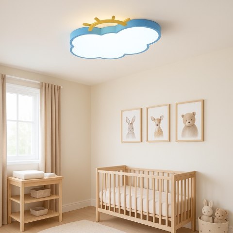 LAMPA LED CHMURKA SUFITOWA PLAFON DO POKOJU DZIECKA ŚCIEMNIALNA NA PILOTA LAMPA LED CHMURKA SUFITOWA PLAFON DO POKOJU DZIECKA ŚCIEMNIALNA NA PILOTA