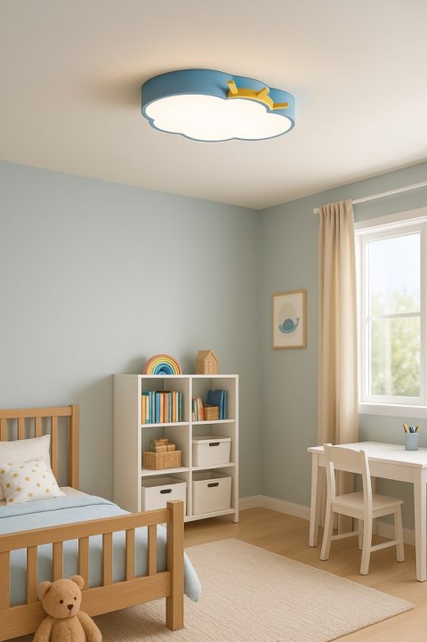 LAMPA LED CHMURKA SUFITOWA PLAFON DO POKOJU DZIECKA ŚCIEMNIALNA NA PILOTA LAMPA LED CHMURKA SUFITOWA PLAFON DO POKOJU DZIECKA ŚCIEMNIALNA NA PILOTA