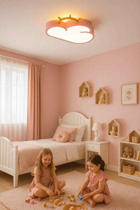 LAMPA LED CHMURKA SUFITOWA PLAFON DO POKOJU DZIECKA ŚCIEMNIALNA NA PILOTA LAMPA LED CHMURKA SUFITOWA PLAFON DO POKOJU DZIECKA ŚCIEMNIALNA NA PILOTA