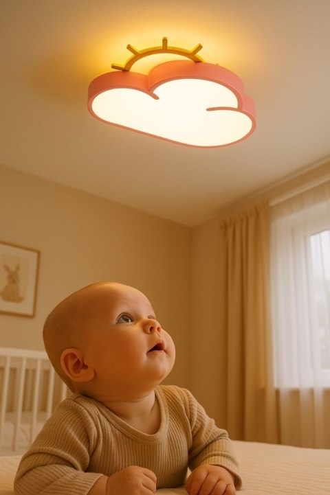 LAMPA LED CHMURKA SUFITOWA PLAFON DO POKOJU DZIECKA ŚCIEMNIALNA NA PILOTA LAMPA LED CHMURKA SUFITOWA PLAFON DO POKOJU DZIECKA ŚCIEMNIALNA NA PILOTA