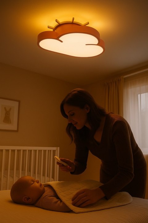 LAMPA LED CHMURKA SUFITOWA PLAFON DO POKOJU DZIECKA ŚCIEMNIALNA NA PILOTA LAMPA LED CHMURKA SUFITOWA PLAFON DO POKOJU DZIECKA ŚCIEMNIALNA NA PILOTA