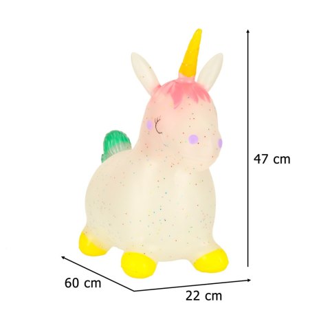 SKOCZEK GUMOWY POMPOWANY JEDNOROŻEC DO SKAKANIA DLA DZIECI DO 25KG POMPKA SKOCZEK GUMOWY POMPOWANY JEDNOROŻEC DO SKAKANIA DLA DZIECI DO 25KG POMPKA