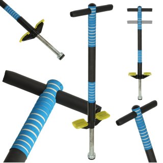 SKOCZEK DRĄŻEK DO SKAKANIA POGO STICK Z REGULACJĄ DLA DZIECI DO 40KG NIEBIESKI