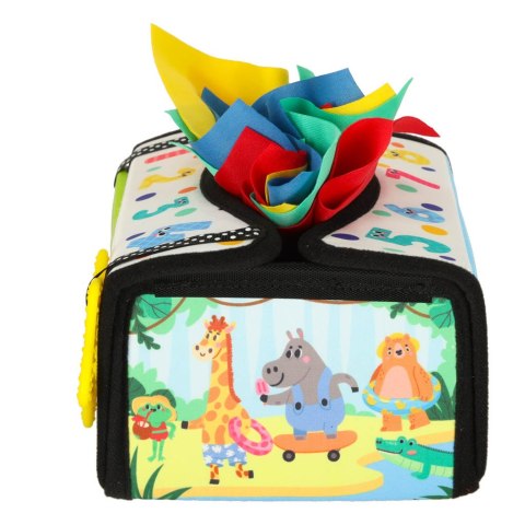 SORTER SENSORYCZNY PUDEŁKO Z CHUSTECZKAMI MONTESSORI MATA KONTRASTOWA 2W1 SORTER SENSORYCZNY PUDEŁKO Z CHUSTECZKAMI MONTESSORI MATA KONTRASTOWA 2W1