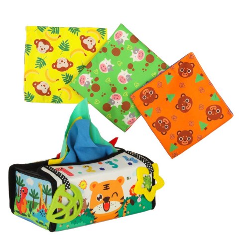 SORTER SENSORYCZNY PUDEŁKO Z CHUSTECZKAMI MONTESSORI MATA KONTRASTOWA 2W1 SORTER SENSORYCZNY PUDEŁKO Z CHUSTECZKAMI MONTESSORI MATA KONTRASTOWA 2W1