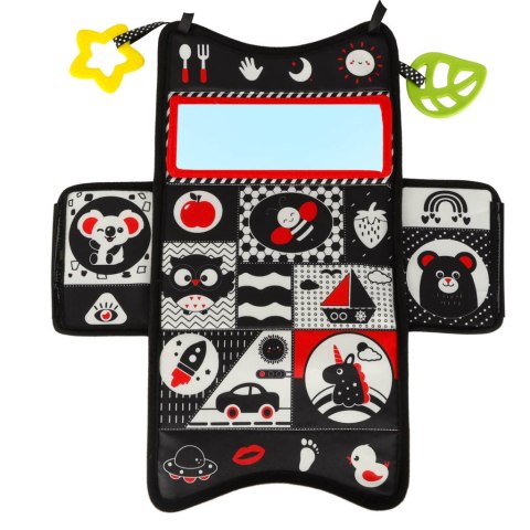 SORTER SENSORYCZNY PUDEŁKO Z CHUSTECZKAMI MONTESSORI MATA KONTRASTOWA 2W1 SORTER SENSORYCZNY PUDEŁKO Z CHUSTECZKAMI MONTESSORI MATA KONTRASTOWA 2W1
