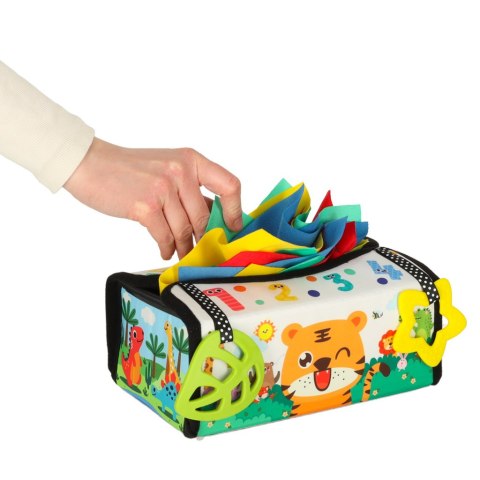SORTER SENSORYCZNY PUDEŁKO Z CHUSTECZKAMI MONTESSORI MATA KONTRASTOWA 2W1 SORTER SENSORYCZNY PUDEŁKO Z CHUSTECZKAMI MONTESSORI MATA KONTRASTOWA 2W1