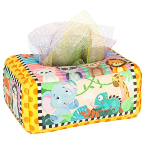 SORTER SENSORYCZNY PUDEŁKO Z CHUSTECZKAMI MONTESSORI PLUSZOWE CYFRY LITERY