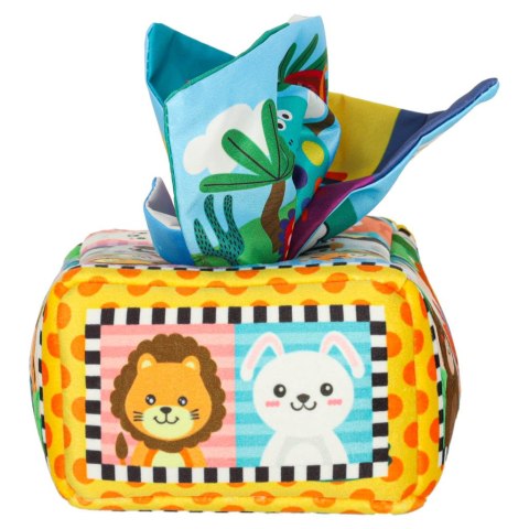 SORTER SENSORYCZNY PUDEŁKO Z CHUSTECZKAMI MONTESSORI PLUSZOWE CYFRY LITERY