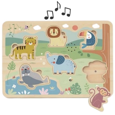 TOOKY TOY Drewniane Interaktywne Puzzle Zwierzątka TOOKY TOY Drewniane Interaktywne Puzzle Zwierzątka