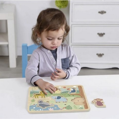 TOOKY TOY Drewniane Interaktywne Puzzle Zwierzątka TOOKY TOY Drewniane Interaktywne Puzzle Zwierzątka