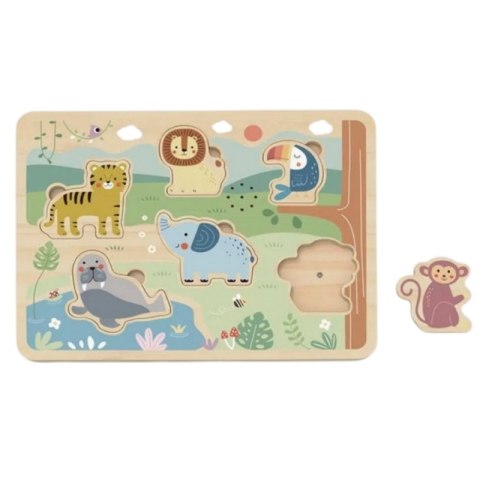 TOOKY TOY Drewniane Interaktywne Puzzle Zwierzątka TOOKY TOY Drewniane Interaktywne Puzzle Zwierzątka