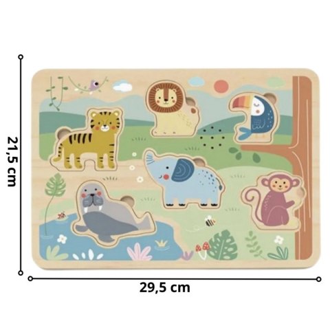 TOOKY TOY Drewniane Interaktywne Puzzle Zwierzątka TOOKY TOY Drewniane Interaktywne Puzzle Zwierzątka