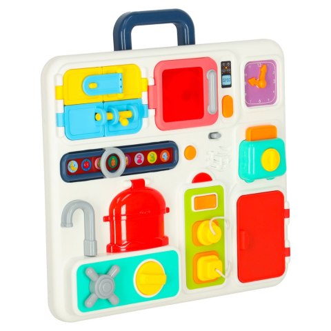 TABLICA SENSORYCZNA MANIPULACYJNA MONTESSORI KUCHNIA ZEGAR ŚWIATŁO DŹWIĘKI TABLICA SENSORYCZNA MANIPULACYJNA MONTESSORI KUCHNIA ZEGAR ŚWIATŁO DŹWIĘKI