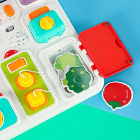 TABLICA SENSORYCZNA MANIPULACYJNA MONTESSORI KUCHNIA ZEGAR ŚWIATŁO DŹWIĘKI TABLICA SENSORYCZNA MANIPULACYJNA MONTESSORI KUCHNIA ZEGAR ŚWIATŁO DŹWIĘKI